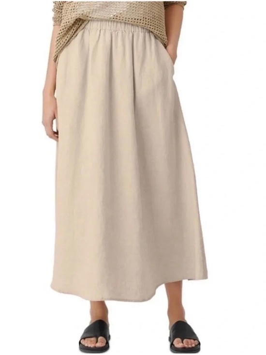 Eileen Fisher Dresses & Skirts - NWT Eileen Fisher Organic Linen Skirt Elastic Waist Sz Medium